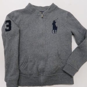 Polo Ralph Lauren Big Pony #3 Gray Zip Sweater